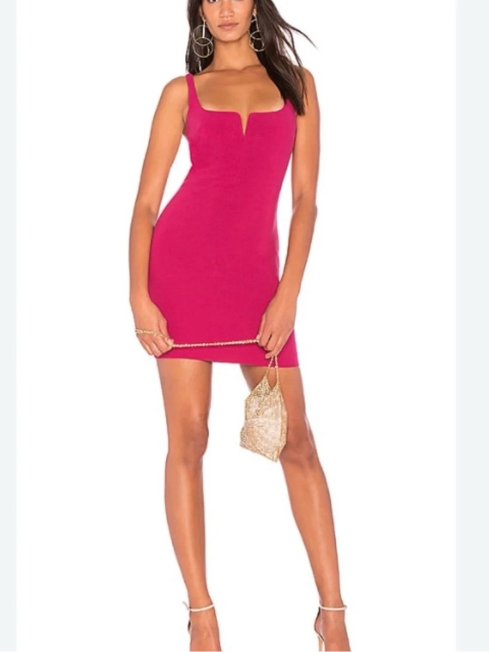 Revolve Likely Constance Sleeveless Bodycon Mini Dress Magenta Pink 6 Cocktail